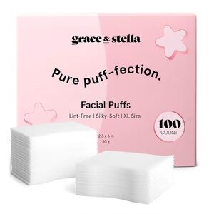 Grace & Stella Face Pads For Toner, Essence, and DIY Mask 100ct, Soft